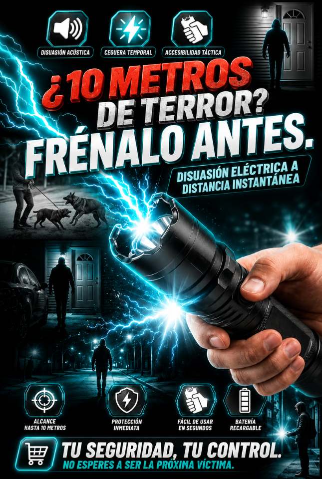 Linterna y protección TitanLight™ | Luz Potente para Hogar, Viajes y Emergencias