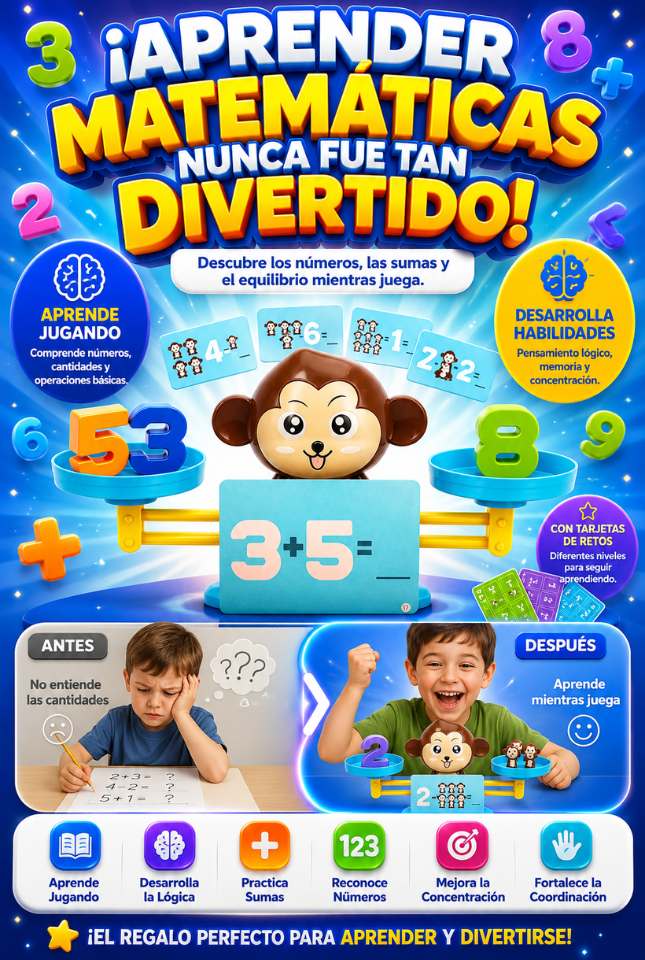 El Monito Educativo™ | El Juego que Hace Divertidas las Matemáticas