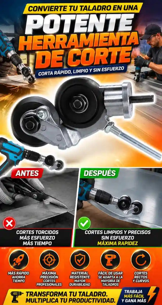 TurboCut™  Convierte tu Taladro en una Potente Herramienta de Corte