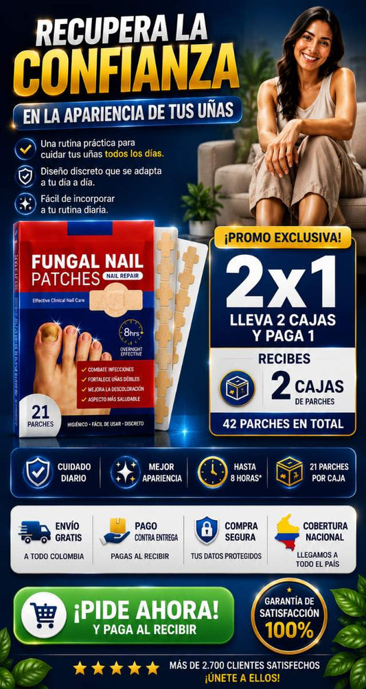 🔥 2X1 HOY | Parches Reparadores para Uñas – Ayuda a Mejorar la Apariencia de tus Uñas