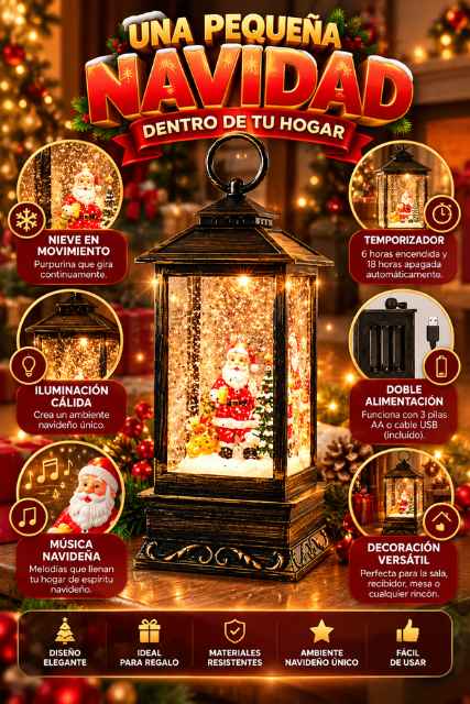 🎄Lámpara Navideña Encantada™ – Convierte cualquier rincón en una escena de Navidad