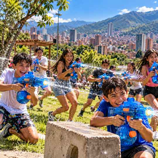 AQUASTORM™ – Pistola de Agua Eléctrica con Disparo Automático para Batallas Épicas sin Bombear, Diversión para Niños y Adultos