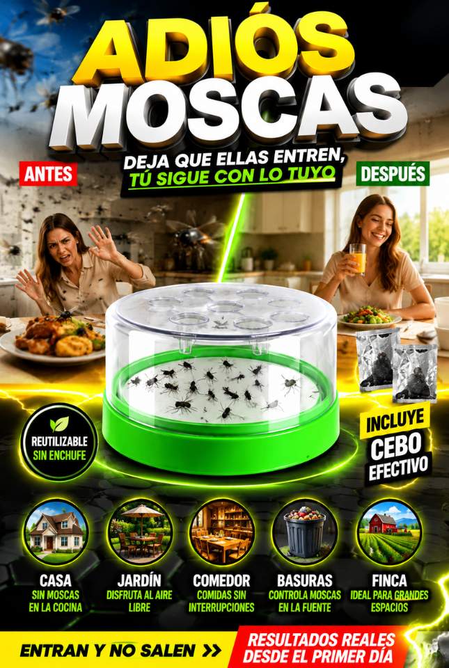 MoscaTrap™ – Atrapa Moscas de Forma Práctica y Reutilizable