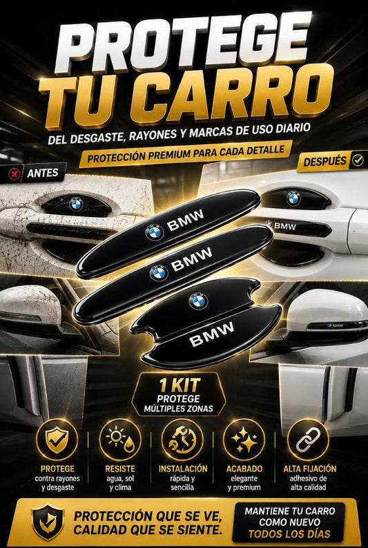 Kit Protector Premium para Manijas de Carro | Evita Rayones y Desgaste Diario