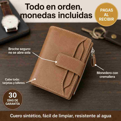 Don Clásico™ Billetera para Hombre con Monedero - Envío Gratis y Pago al Recibir