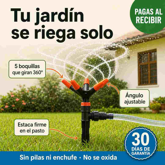 AquaGiro™ Aspersor Giratorio 360° para Césped y Jardín - Envío Gratis y Pago al Recibir