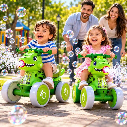 Triciclo Dinosaurio Lanza Burbujas 🦖 | ¡Convierte cada paseo en una aventura mágica!