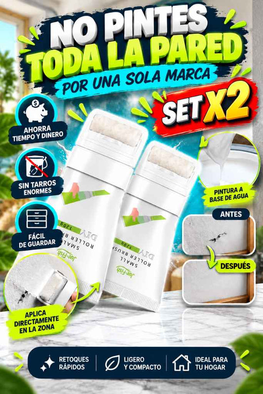 🔥 RETOQO™ Set x2 – Rodillos con Pintura Integrada para Retocar tus Paredes Fácilmente, sin Brochas ni Tarros Enormes